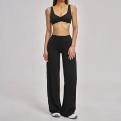 Women's 2/3-Piece Long Sleeve Workout Set | Gym Tracksuit Leggings Sports Bra Athletic Activewear