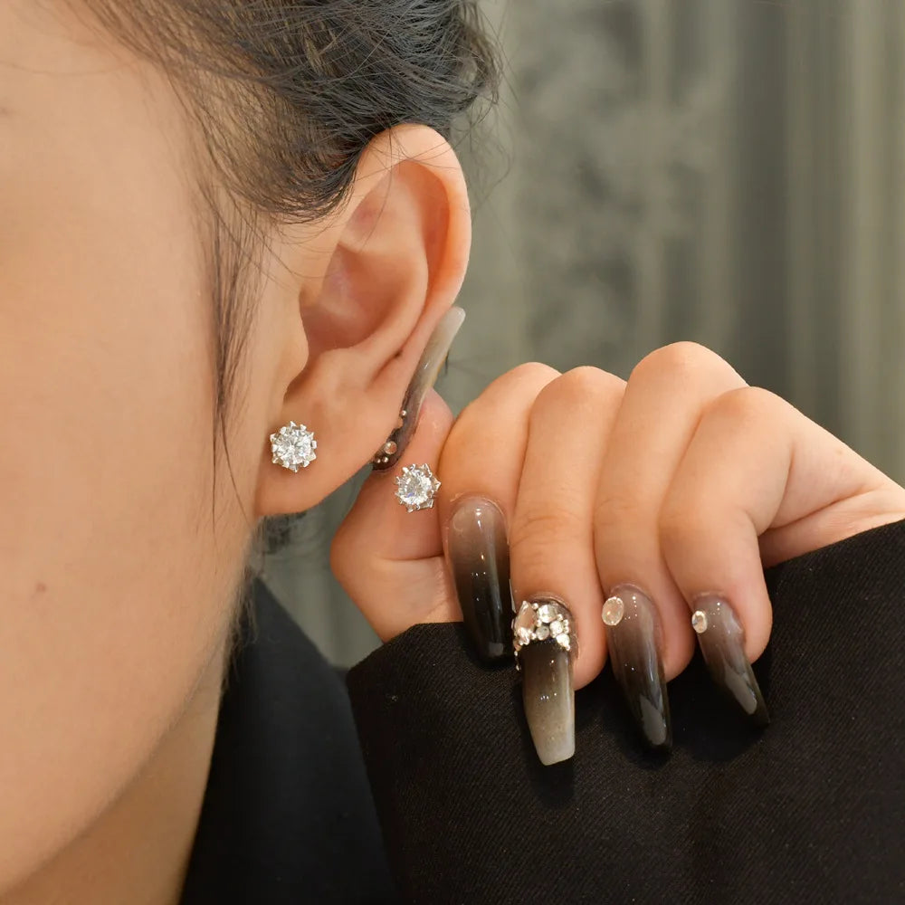 1CT Moissanite Stud Earrings