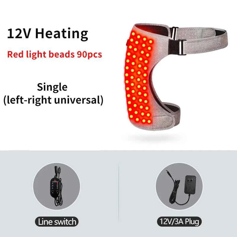 Hip Massager with Red Light Heat & Vibration Therapy – Muscle Recovery & Joint Relief Support