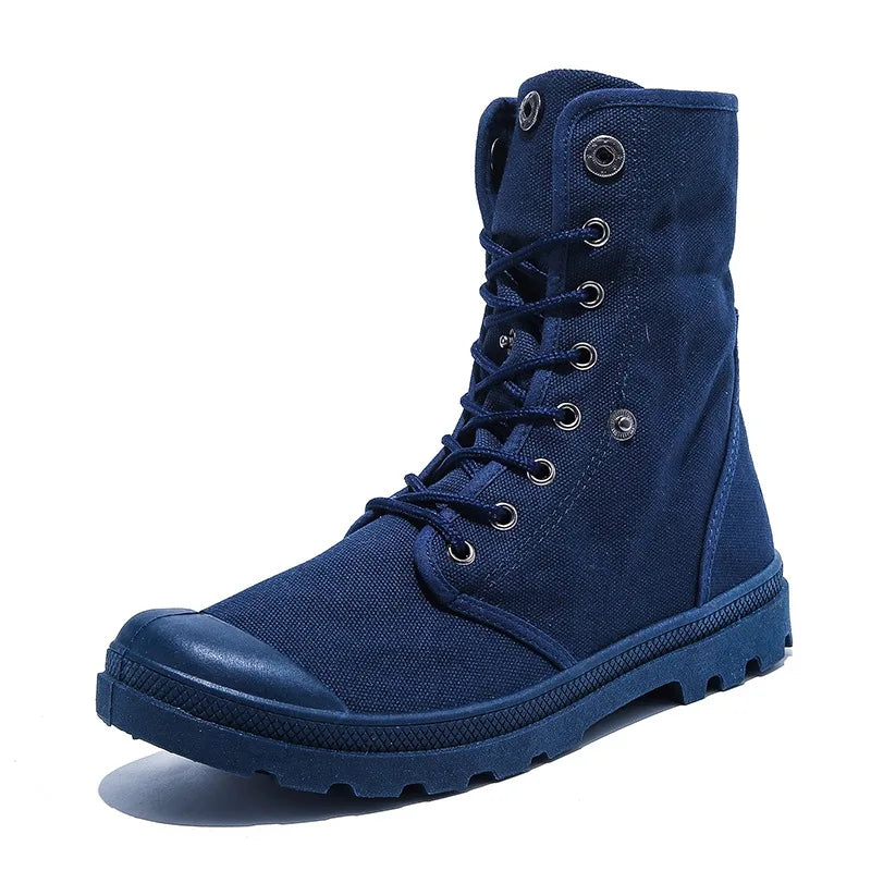 Men’s Fashion Canvas High-Top Sneakers by Snagg A Shoes