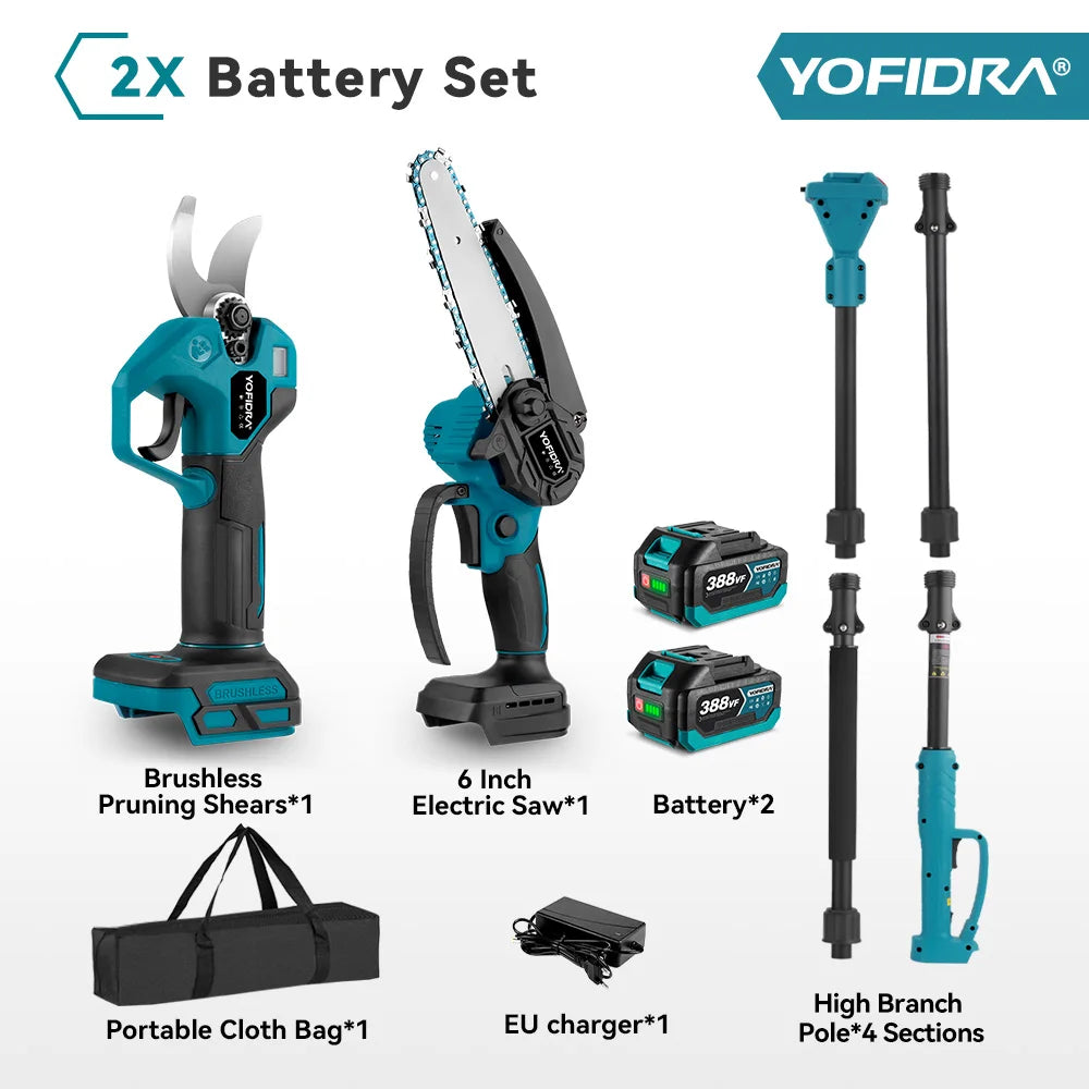 3-in-1 Brushless Telescoping Chainsaw & Pruner Kit