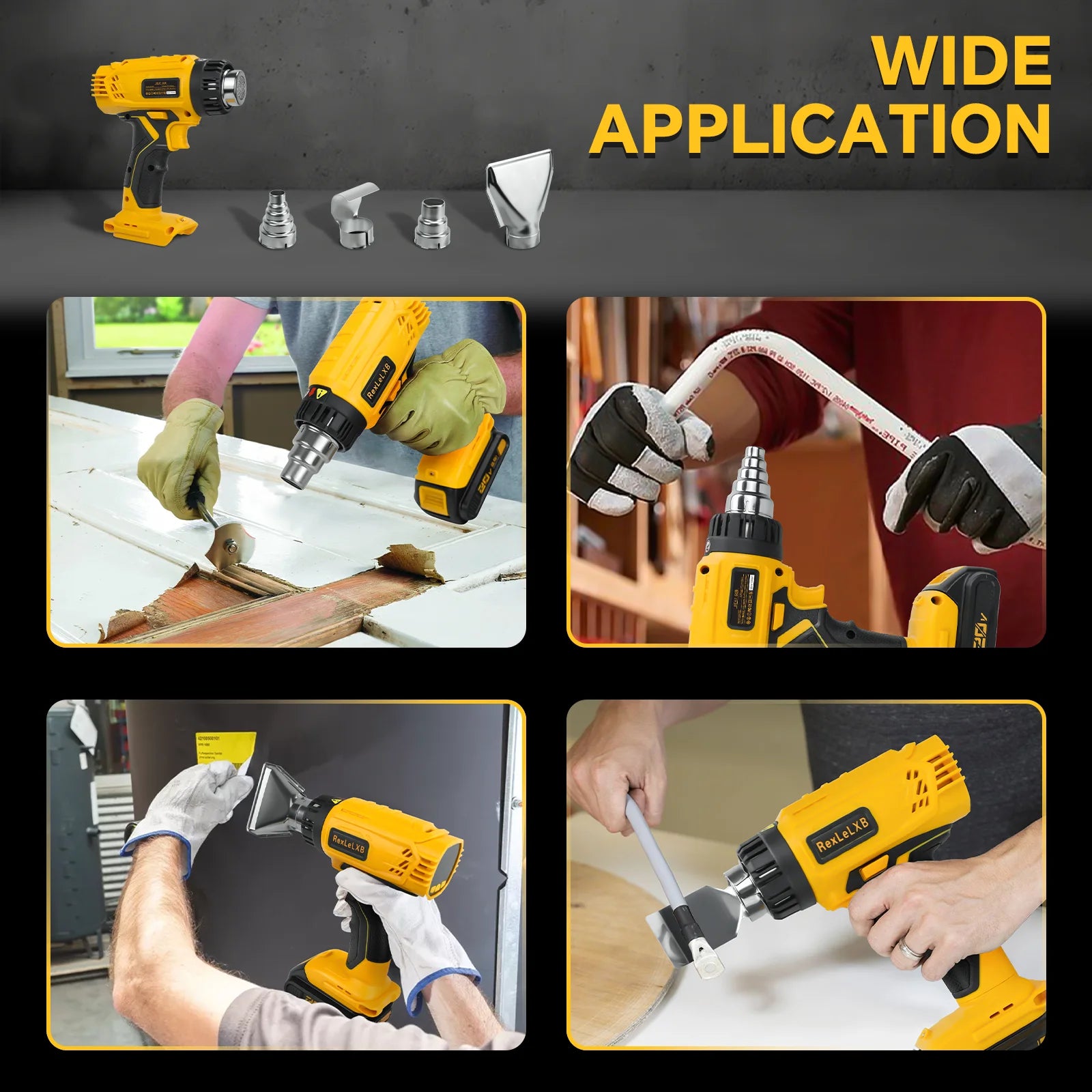 Cordless Heat Gun 400W with LCD Display