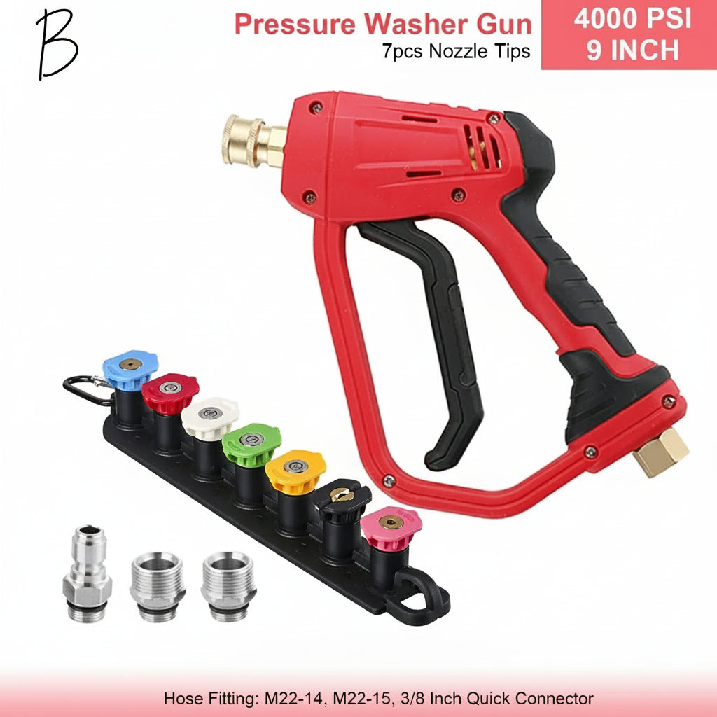 4000 PSI Spray Gun with Nozzles & Foam Lance Kit by Snagg A Foam Cannon