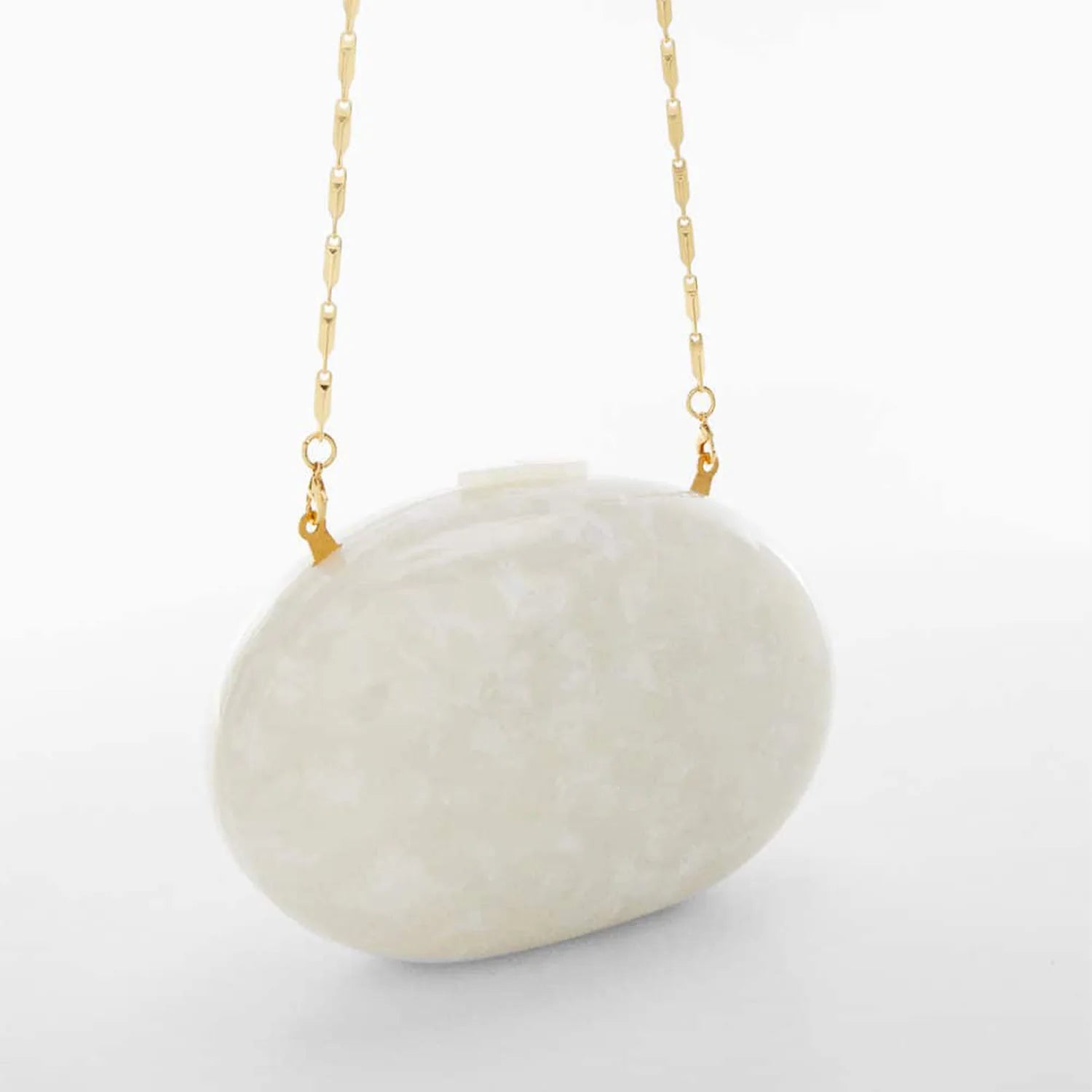 Oval Shell Acrylic Evening Clutch
