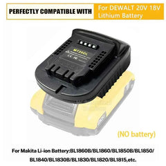 MT20DL battery converter with lock for Makita 18V to DeWalt – image 3