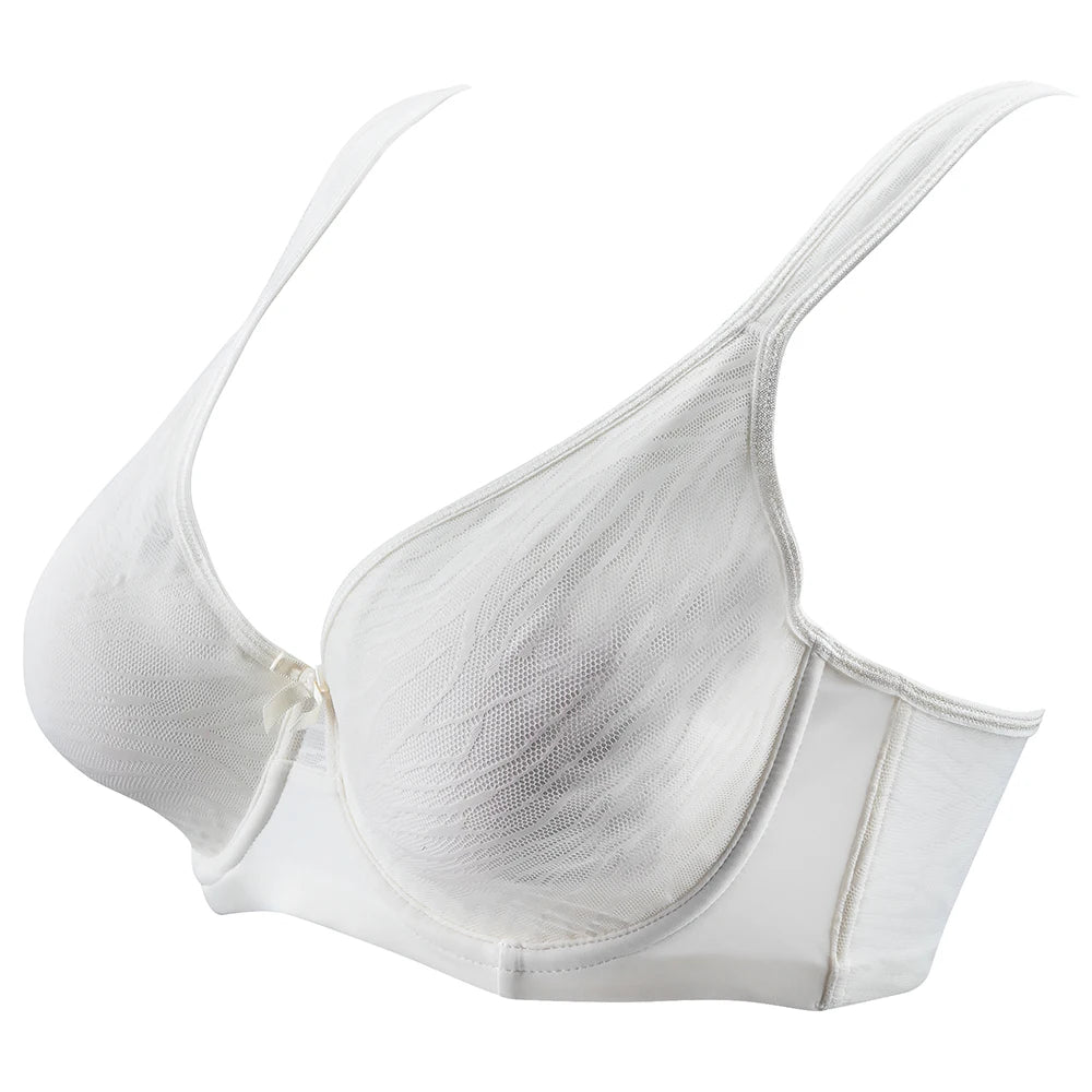 Plus Size Lace Minimizer Bra | Underwire Lifting High Support Full Coverage Unpadded Large Cup