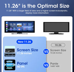 11.26" 4K Car DVR – Portable Dash Cam with Wireless CarPlay, Android Auto & 5G WiFi Navigation by Snagg A Car DVR