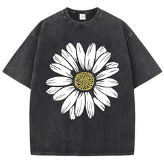 Sunflower Print Womans Streetwear T-Shirt