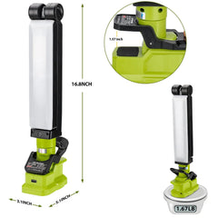 2400LM Cordless LED Work Light for Ryobi 18v Battery