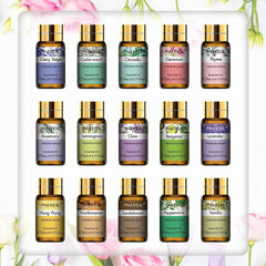 15 Piece Aromatherapy Collection – 100% Pure Essential Oil Library for Diffusion, Candle Making & DIY Wellness
