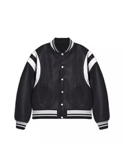 Purple & White Patchwork PU Bomber Jacket by Snagg A Jacket