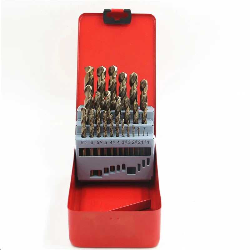 25Pcs M35 Cobalt HSS-Co Twist Drill Bit Set