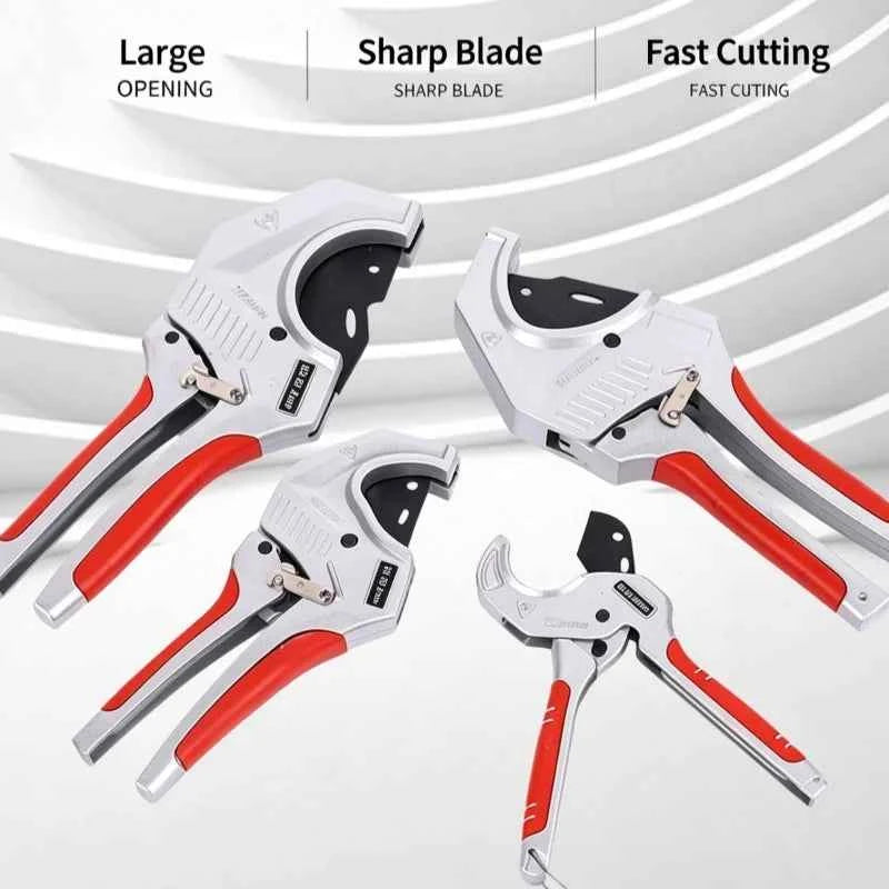 Ratchet pipe cutter with SK5 blade for PVC and PEX pipe – image 2