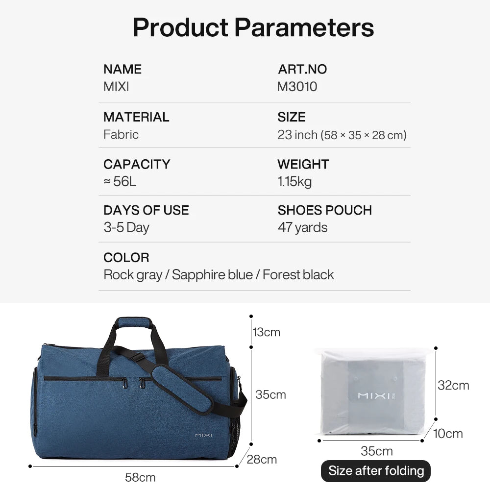 2-in-1 Convertible Garment & Duffel Bag