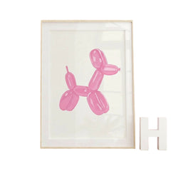 Modern Preppy Balloon Dog Canvas Print by Snagg A Print