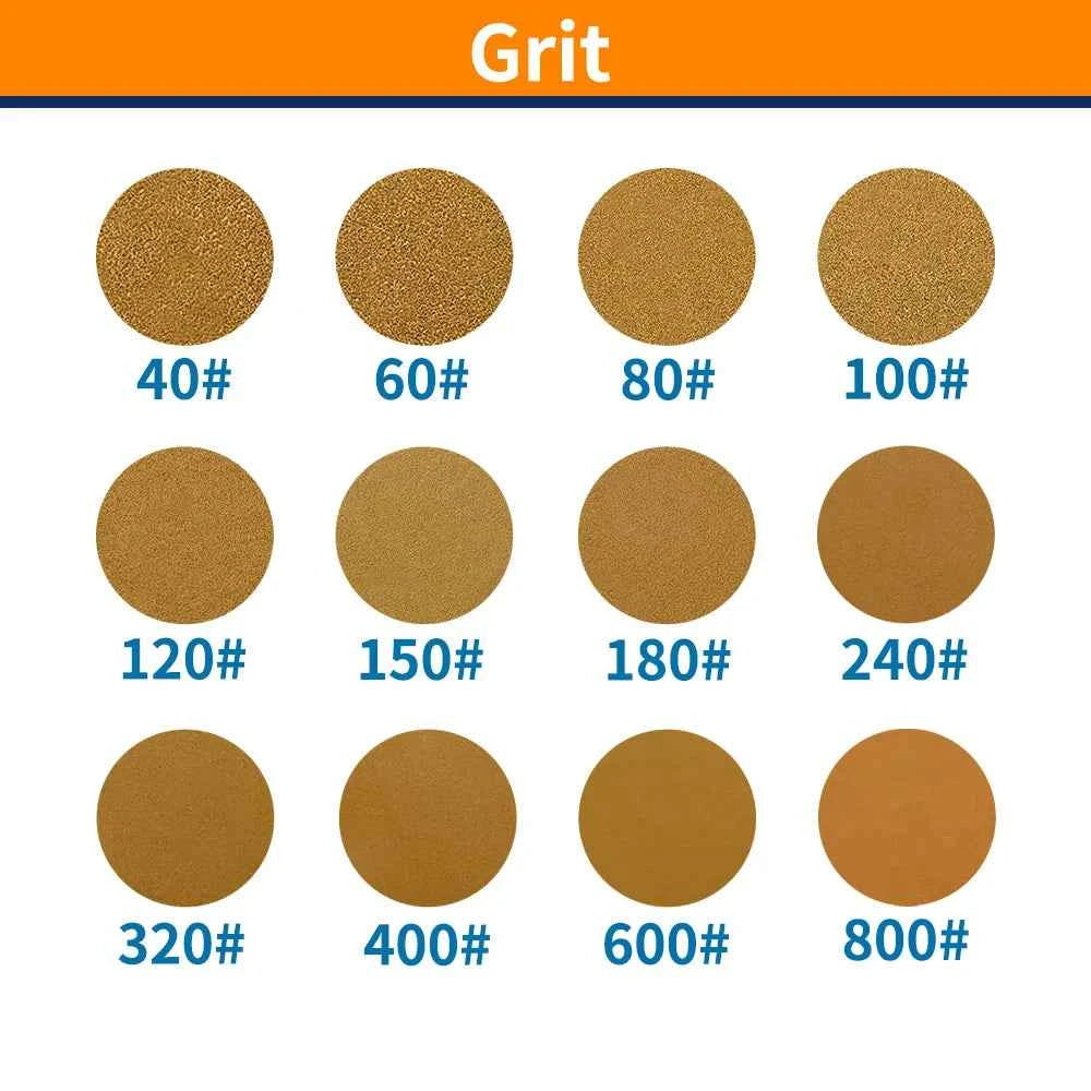 100pcs 6 Inch 6-Hole Sanding Discs 150mm | Hook & Loop Orbital Sander Sandpaper Woodworking Automotive