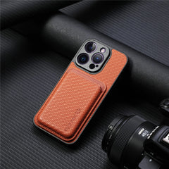 Carbon Fiber Style PU Leather MagSafe Case for iPhone 17 Air / Series (LM2) by Snagg A Phone Case