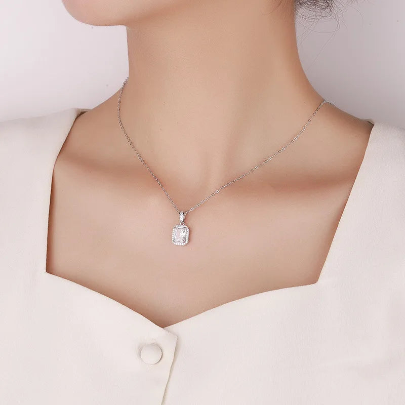 5×7MM Moissanite Pendant Necklace