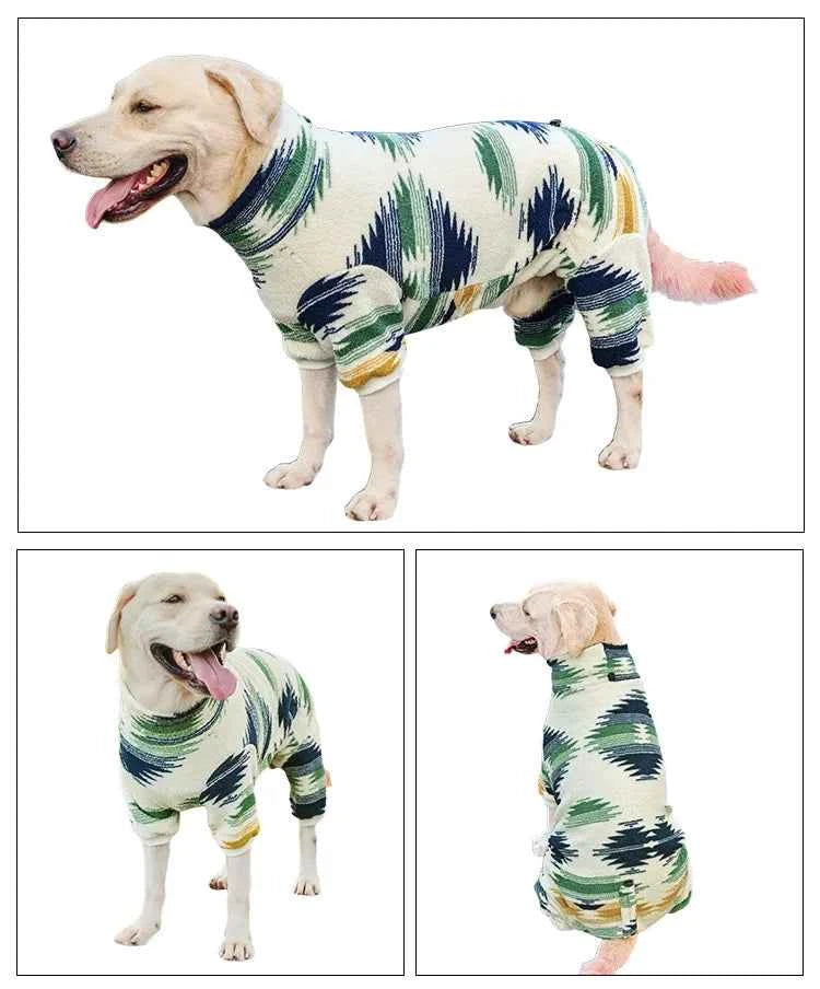 Fleece Turtleneck Dog Pyjamas – Soft Warm Winter Onesie for Small, Medium & Large Dogs (M–5XL)