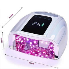 96W Cordless Mirror-Reflective UV/LED Nail Station – Wireless High Performance Rechargeable Dryer