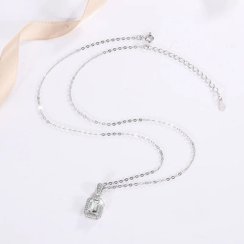 5×7MM Moissanite Pendant Necklace