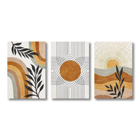 Geometric Sun & Desert Plants Wall Art – Set of 3 by SnaggIt