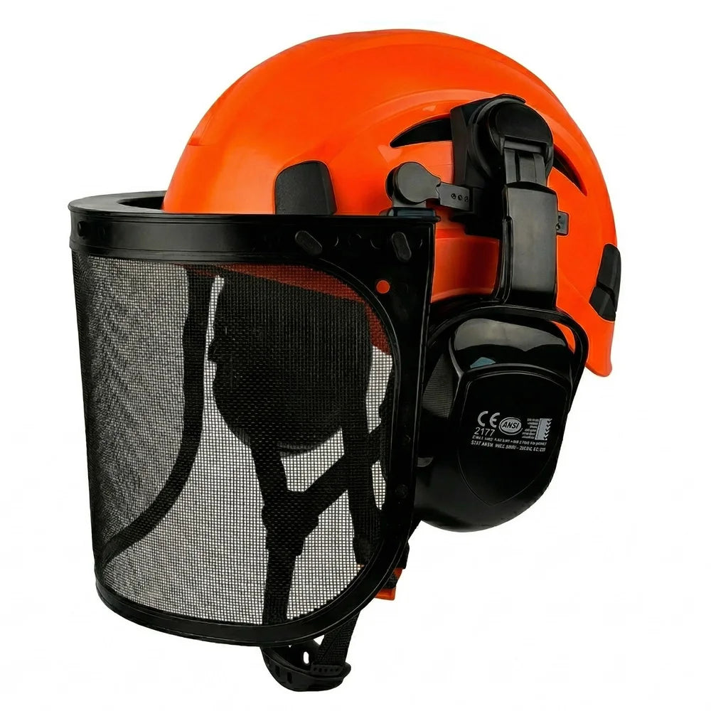 Forestry safety helmet kit with mesh face shield and earmuffs – image 15