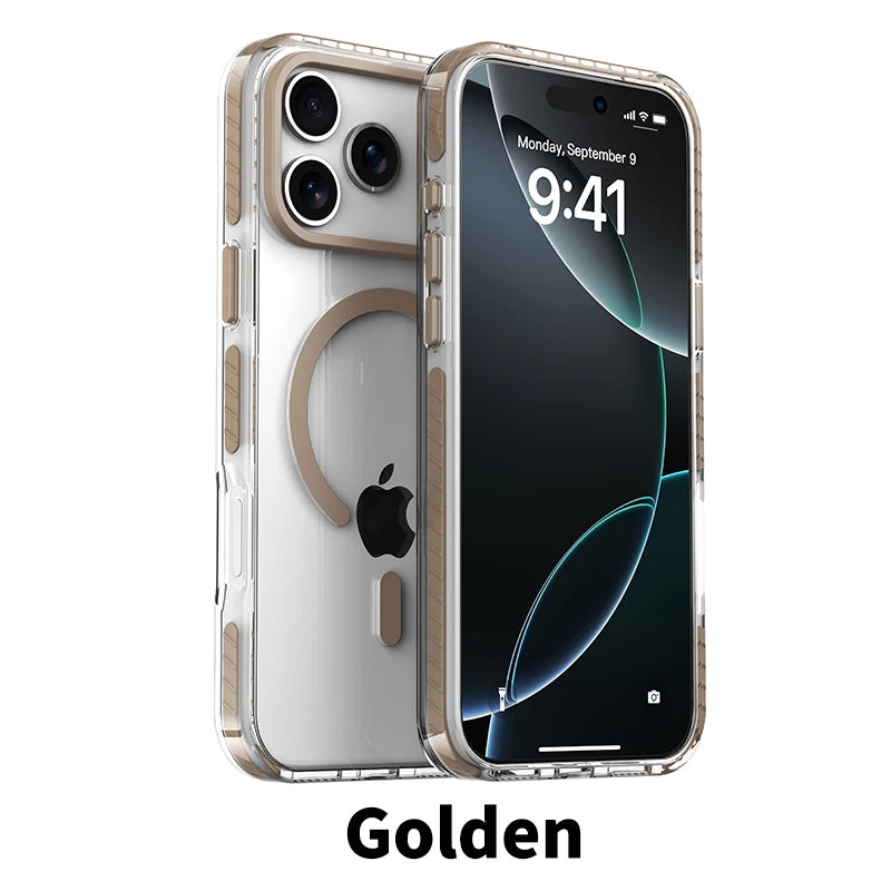 Luxury PE Striped Border MagSafe Phone Case – iPhone 14 Series - GD / Pro - Cases & Covers