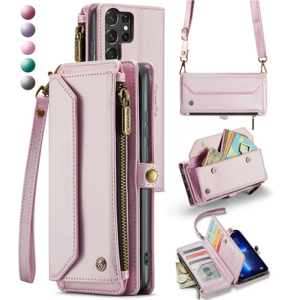 Crossbody Wallet Case for Samsung Galaxy S25 / A Series by Snagg A Phone Case