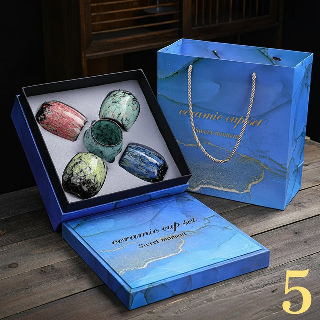 Premium Ceramic Teacup Set Kung Fu Style For Home Use by Snagg A Cup