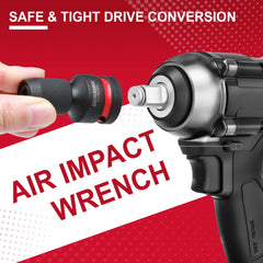 1/4" Square Drive to 1/4" Quick Release Hex Impact Bit Holder