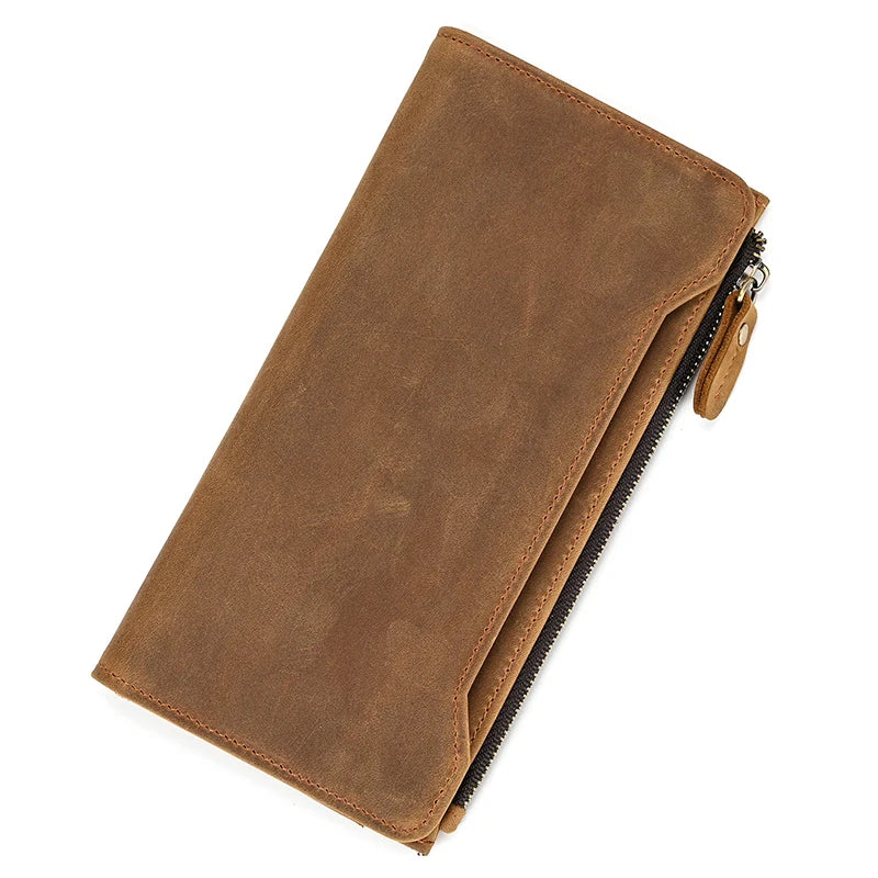 Genuine Leather Long Wallet