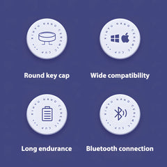 Round Key Bluetooth Wireless Keyboard For Android IOS Huawei Xiaomi Tablet by Snagg A Wireless Keyboard