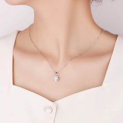 1–2CT Oval Moissanite Pendant Necklace - SnaggIt