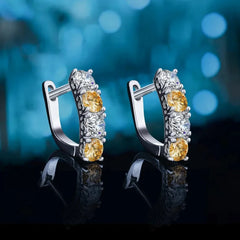 Genuine Moissanite Hoop Earrings by Snagg An Earring