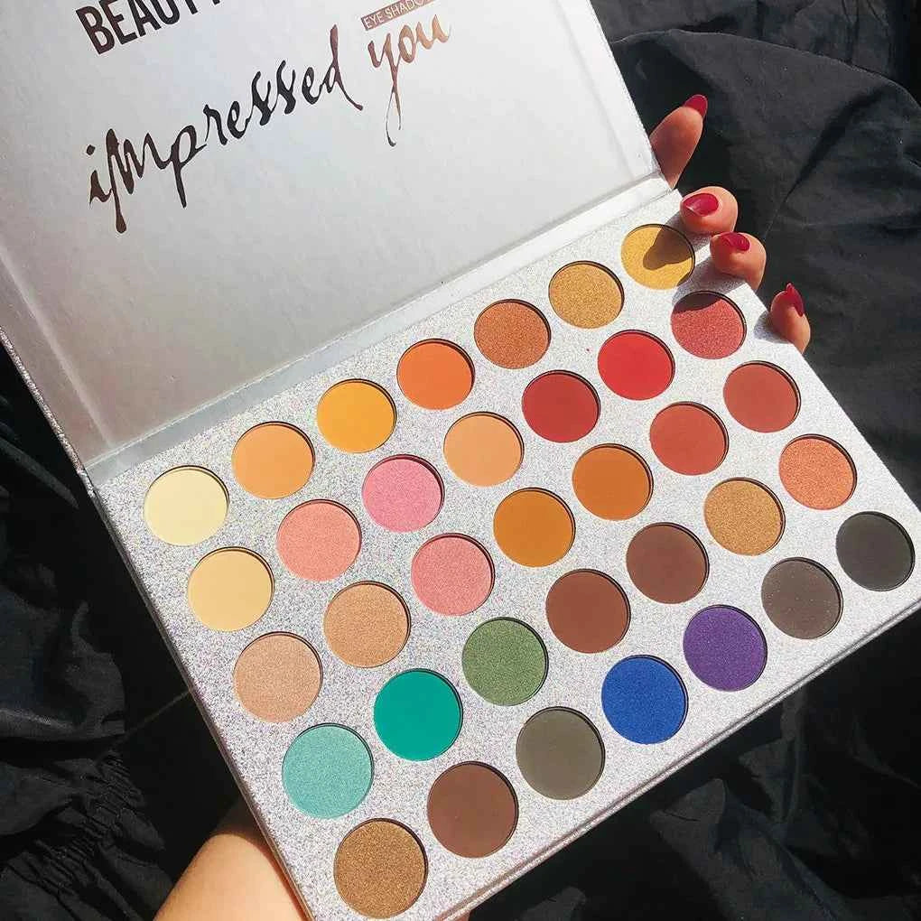 35 Color Professional Eyeshadow Palette – High Pigment Matte, Shimmer & Glitter Essentials
