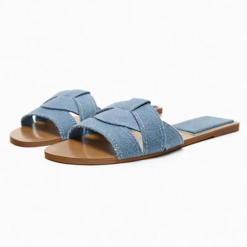 Women’s Summer Flat T-Shape Slides by Snagg A Slipper