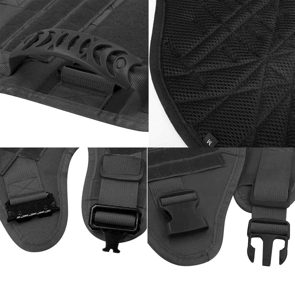 Tactical Dog Harness with MOLLE Pouches – Training Vest for Medium & Large Dogs, German Shepherd