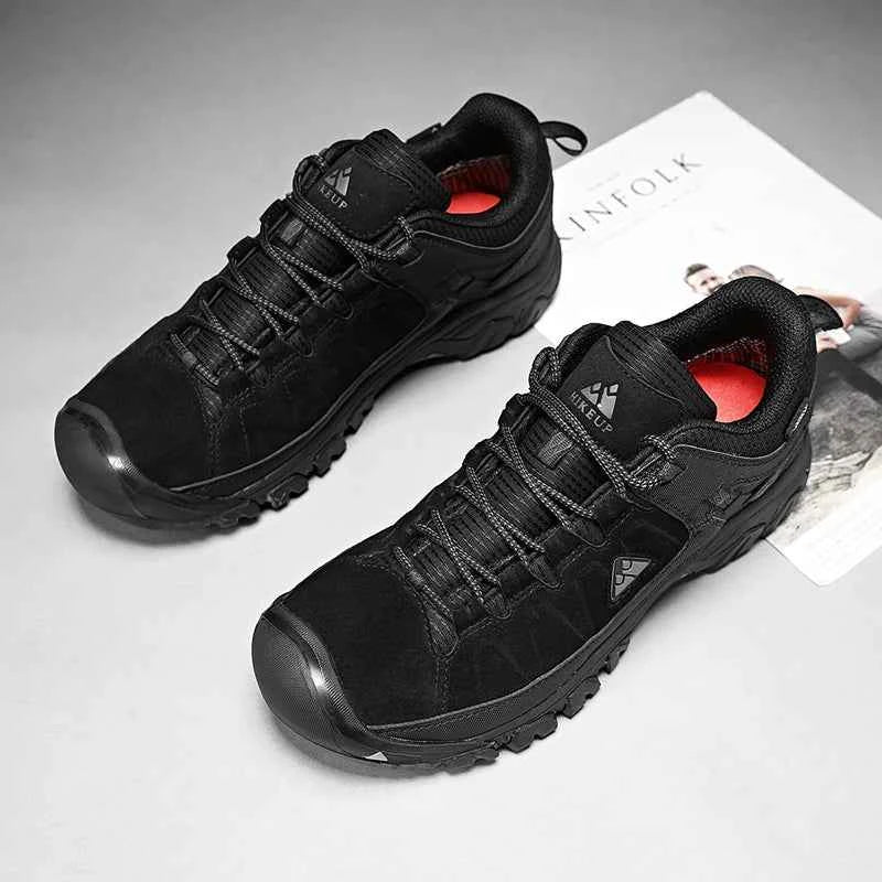 Men's Leather Hiking Shoes – EVA Sole Climbing & Walking Shoes, 4 Colours