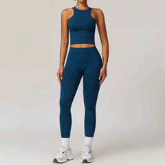 Women's 2-Piece Seamless Yoga Set | Sports Bra & Gym Leggings Athletic Wear Fitness Tracksuit