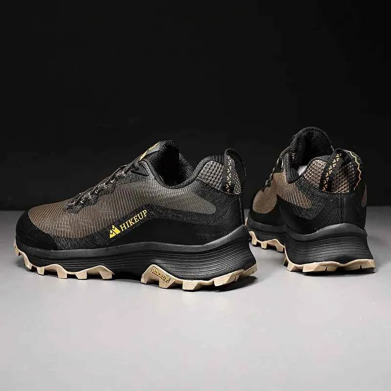 Outdoor Trail Shoes – Breathable Leather Walking & Hiking Shoes, Black, Khaki or Green