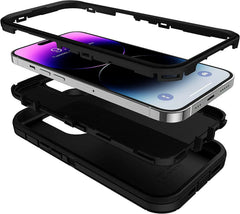 3 IN 1 Heavy Duty Armor Shockproof Dust Proof Case - For iPhone 16 Series - Phone Cases & Covers