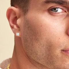 1CT Square Moissanite Stud Earrings
