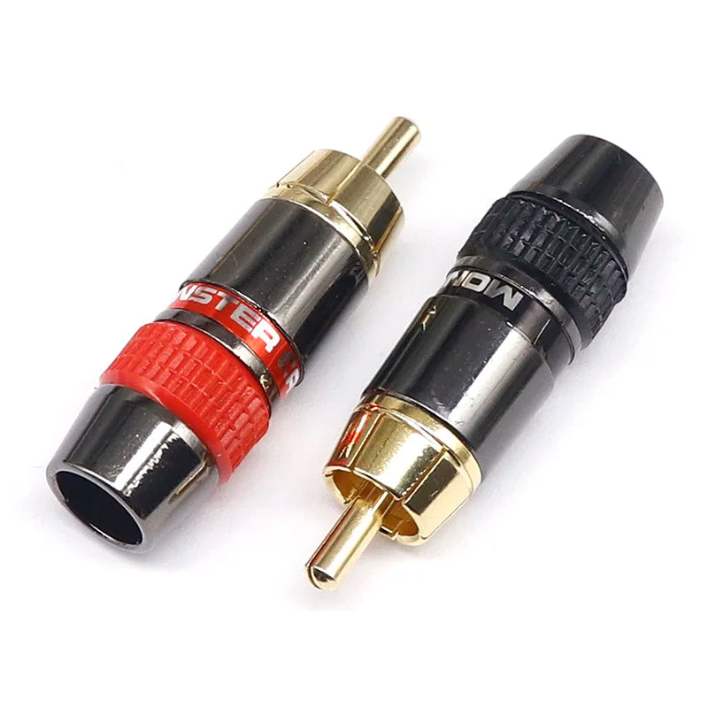 10 Pack RCA Male/Female Connectors – Gold-Plated Copper Audio & Video Plugs for Extension and Wiring by Snagg A Cable Plug