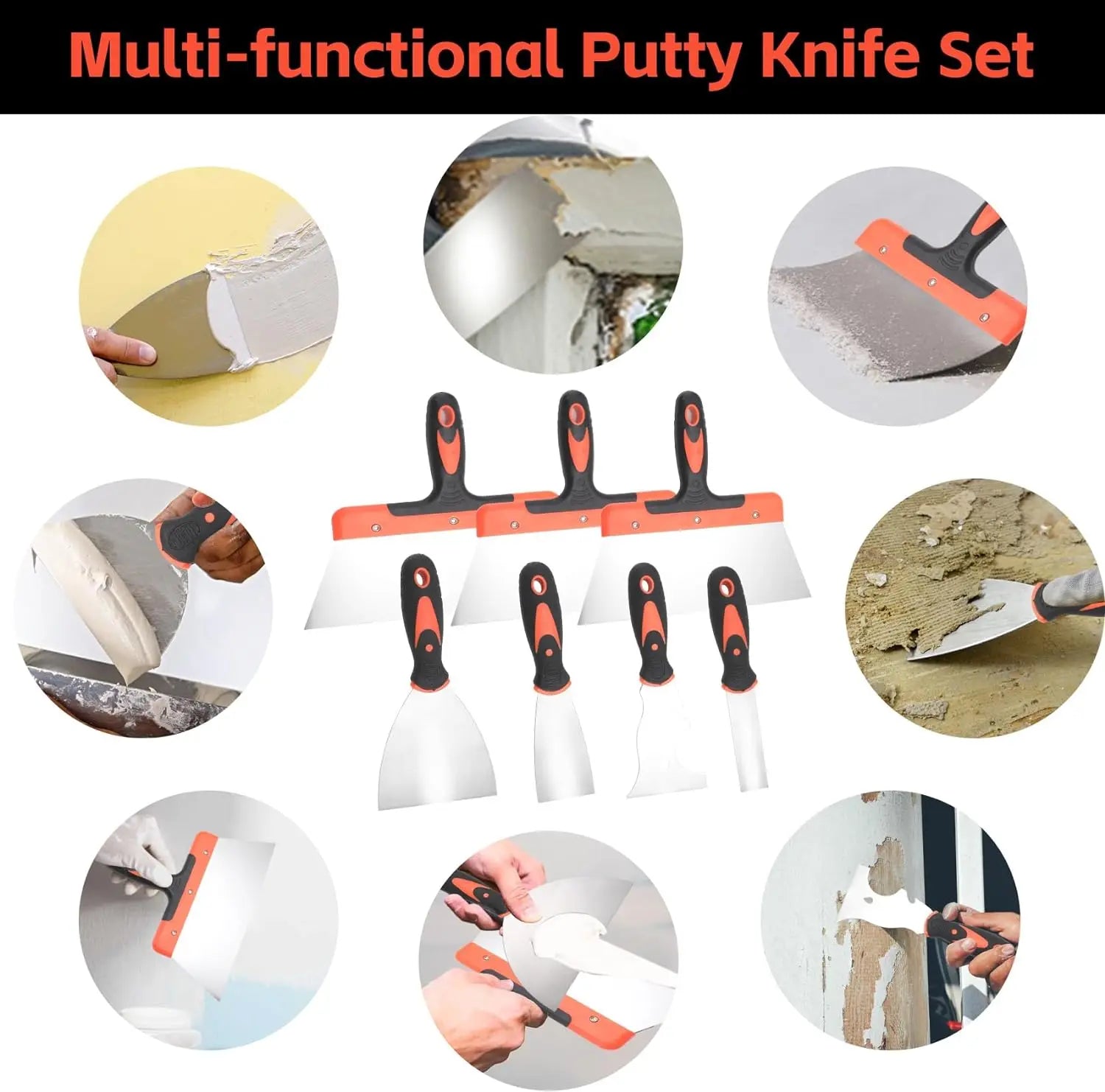 10-Piece Drywall Knife & Putty Tool Set
