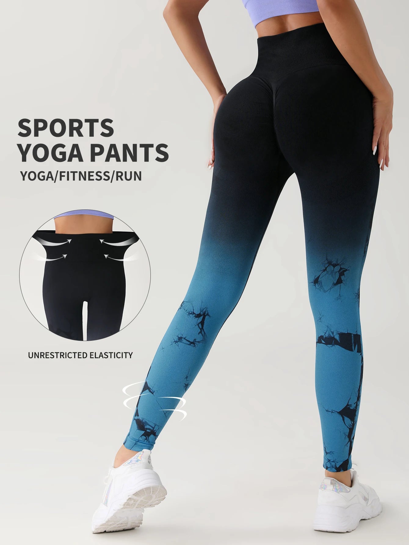Tie-Dye Seamless Yoga Pants by Snagg A Pant