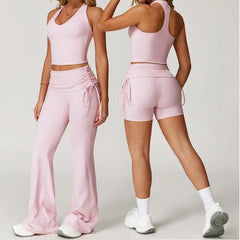 Women's 2-Piece Yoga Set | High Waist Leggings & Sports Bra Workout Tracksuit Gym Activewear