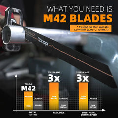 10PCS Bi Metal Sawzall Blades – 6” & 9” 18TPI M42 Cobalt for Metal Cutting