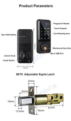 Waterproof Smart Deadbolt Lock – Biometric Fingerprint & Keypad Entry by Snagg A Smart Door Lock