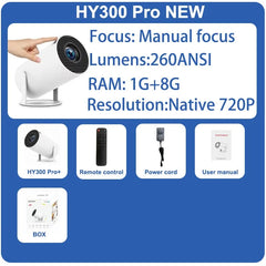 Smart Projector HY300 Plus Android LED Projector with 4K Support by Snagg A Projector